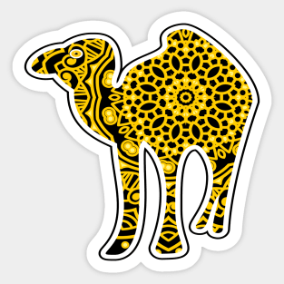 Golden egyptian camel, Luxury Mandala art Sticker